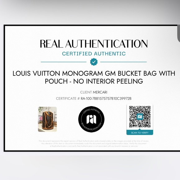 Authentic Louis Vuitton Monogram GM Bucket Bag with pouch. - Picture 16 of 16